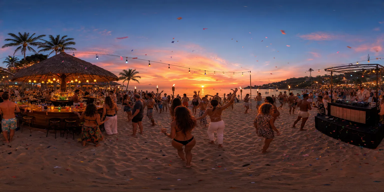 Example experience scene 07: Beachparty Wide