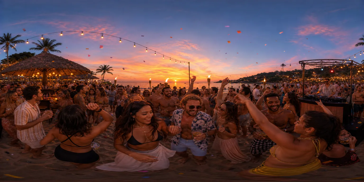 Example experience scene 08: Beachparty Close
